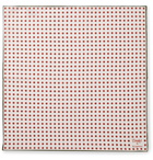 Kingsman - Drake's Polka-Dot Linen Pocket Square - Red