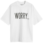 Unlikely Dry Goods Men's Authentic Worry T-Shirt in White