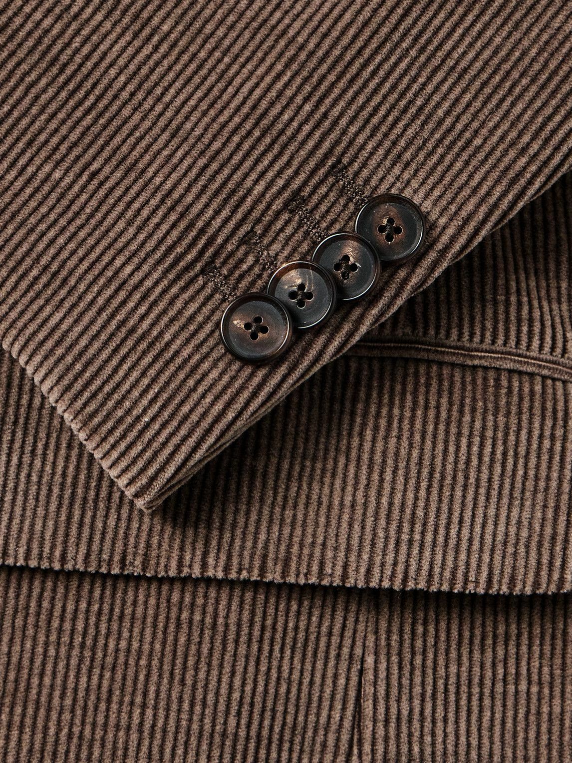 Caruso - Cotton-Blend Corduroy Suit Jacket - Brown