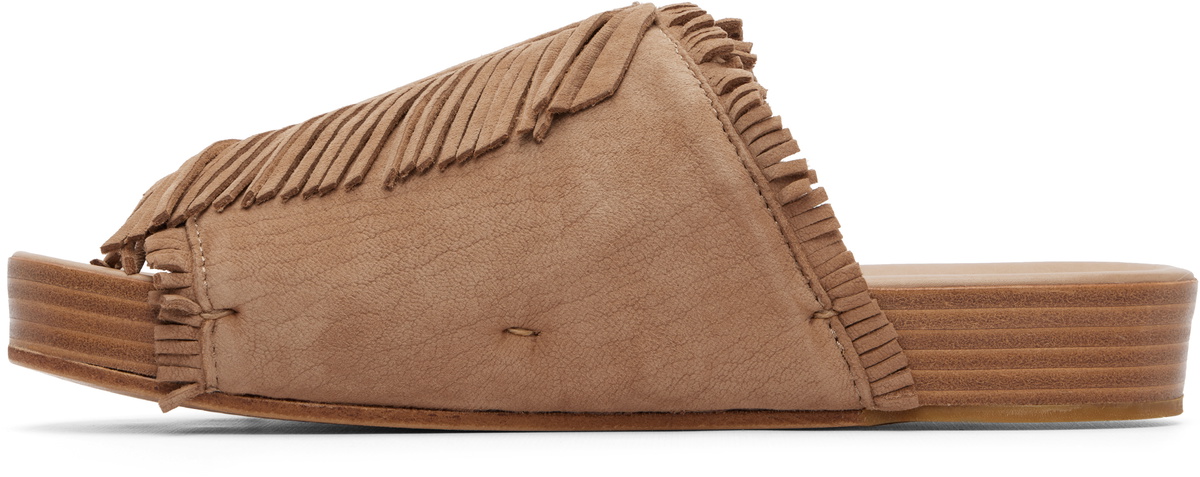 visvim Beige Christo Shaman-Folk Sandals