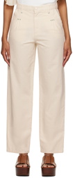 See by Chloé Off-White Pleated Jeans