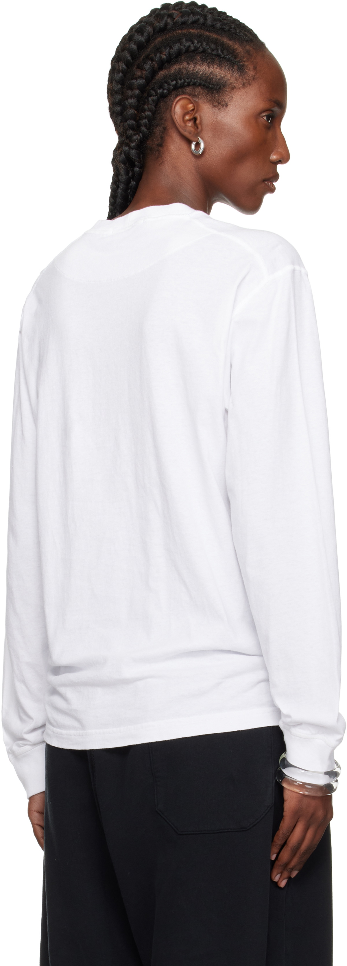 Stone Island White 2100030 Organic Cotton Jersey 'Fissato' Effect T-shirt