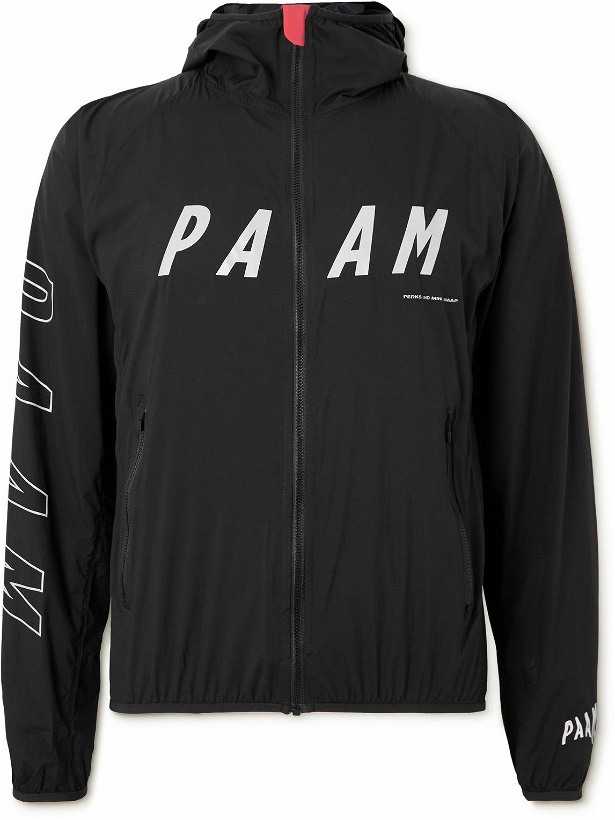 Photo: MAAP - P.A.M. PAAM 3.0 Logo-Print Nylon Hooded Cycling Jacket - Black