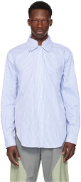 _J.L - A.L_ White & Blue Triple Collar Shirt