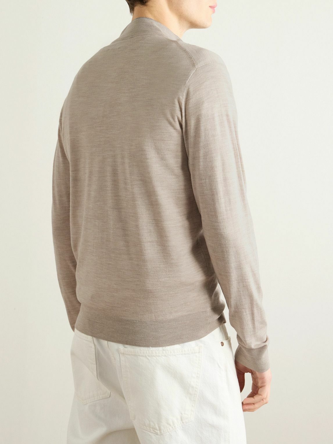 Peter Millar - Excursionist Flex Wool-Blend Half-Zip Sweater - Neutrals