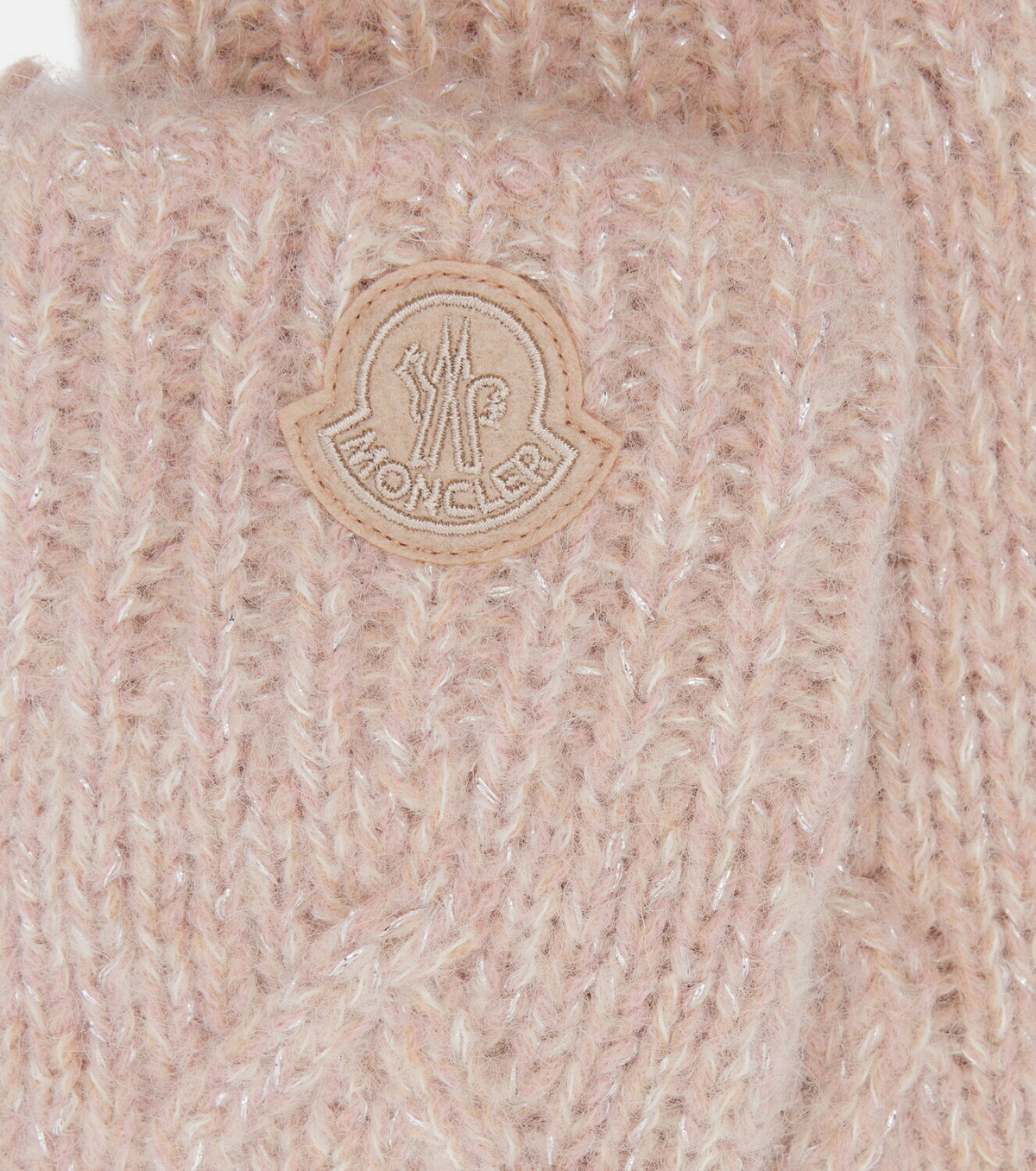 Moncler Embroidered alpaca-blend gloves