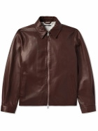 Dunhill - Suede-Trimmed Leather Jacket - Brown