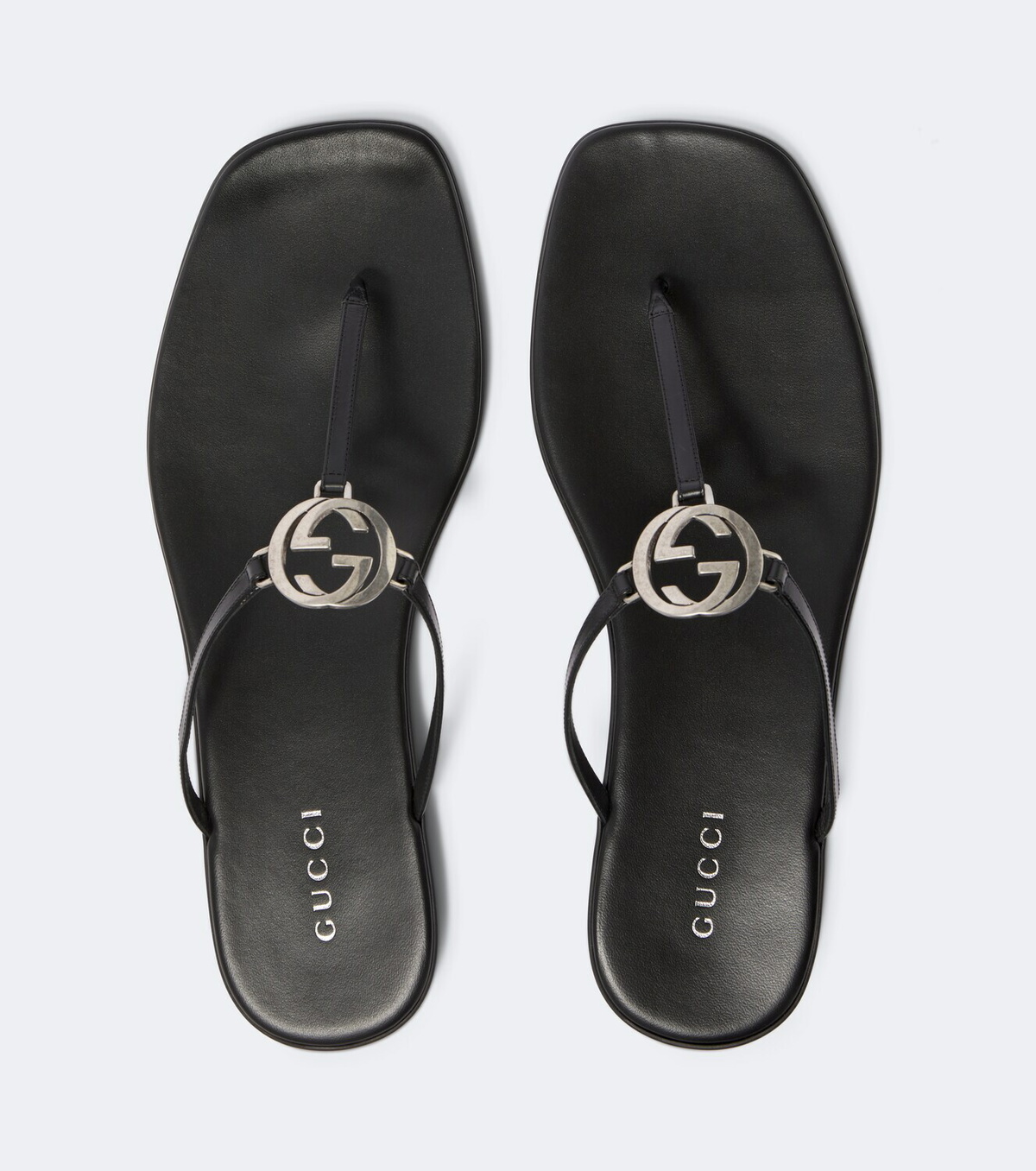 Gucci Interlocking G leather thong sandals