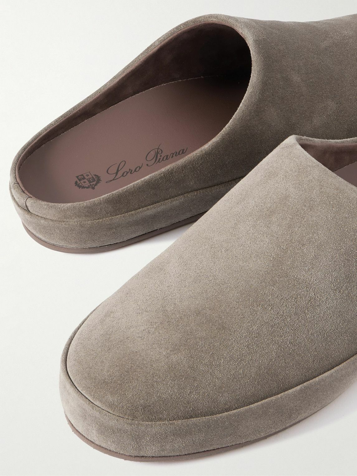 Loro Piana - Tomori Suede Mules - Gray