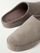 Loro Piana - Tomori Suede Mules - Gray