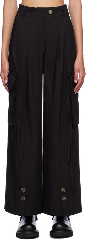 Photo: J KOO Black Pocket Trousers