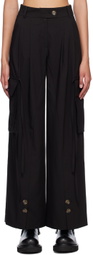J KOO Black Pocket Trousers