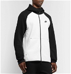 Nike - Sportswear Colour-Block Cotton-Blend Tech Fleece Zip-Up Hoodie - White