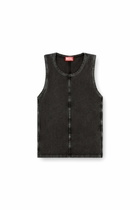 Diesel Tank top in denim-look jersey - T-Shirts Mens in Black