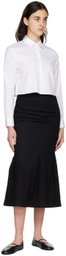 Theory White Cropped Shirt