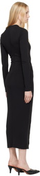 Fleur du Mal Black Undo Me Midi Dress