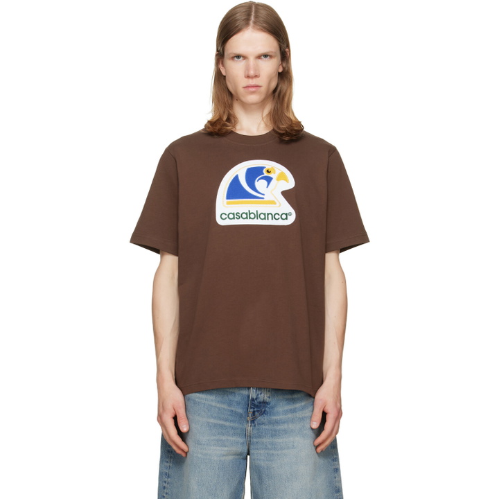 Photo: Casablanca Brown Applique Classic T-shirt