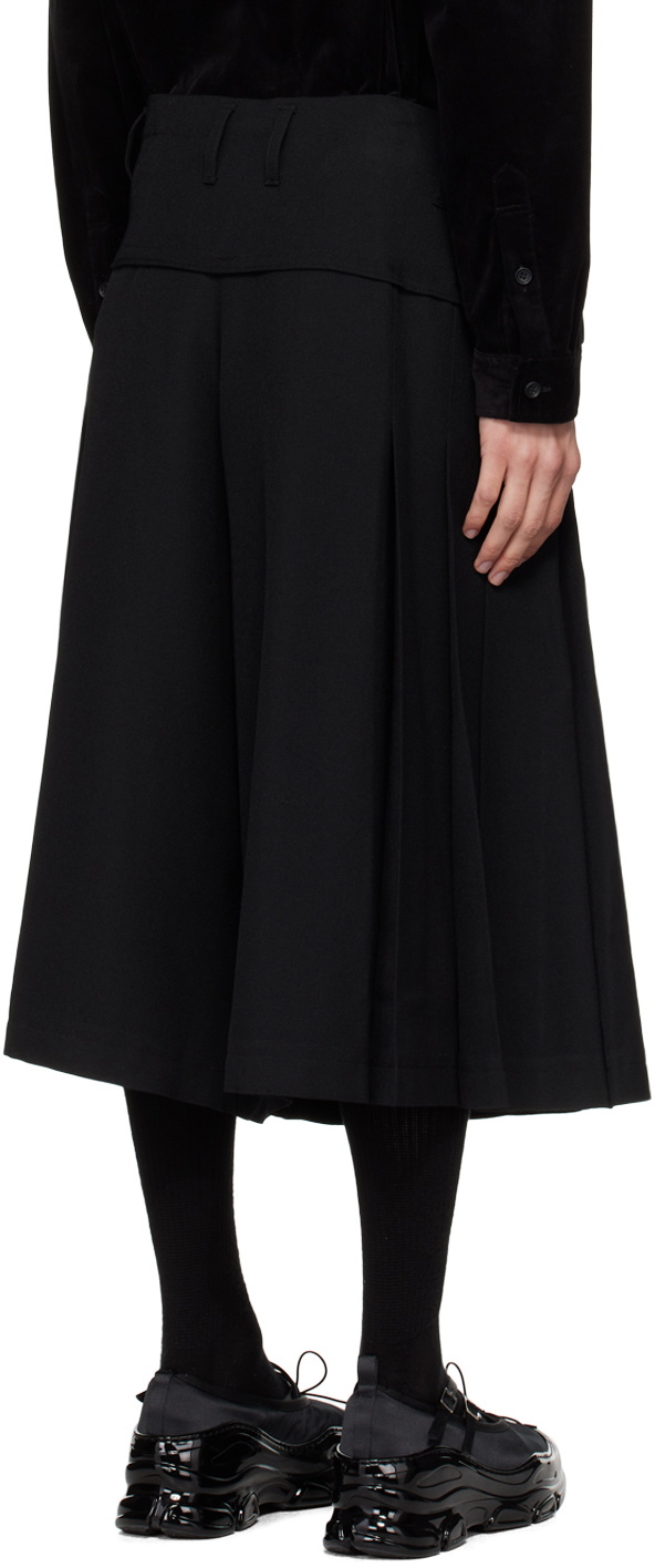 YOHJI YAMAMOTO Black Ox Pleats Half-Pant Shorts