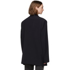 Vetements Navy Open Sleeve Blazer