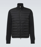 Moncler Tricot down-paneled wool-blend cardigan