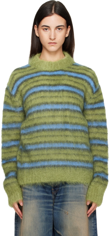 Photo: Marni Green & Blue Striped Mohair Sweater