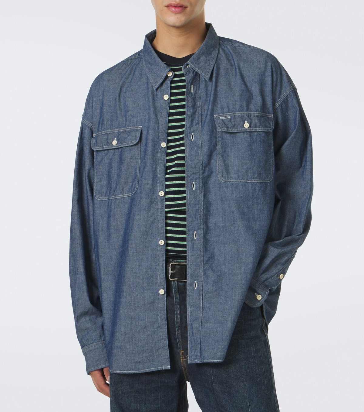 Visvim Langer cotton and silk chambray shirt