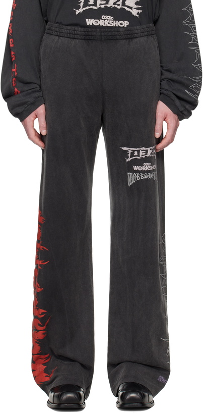 Photo: 032c Black Telepresence Comfort Sweatpants