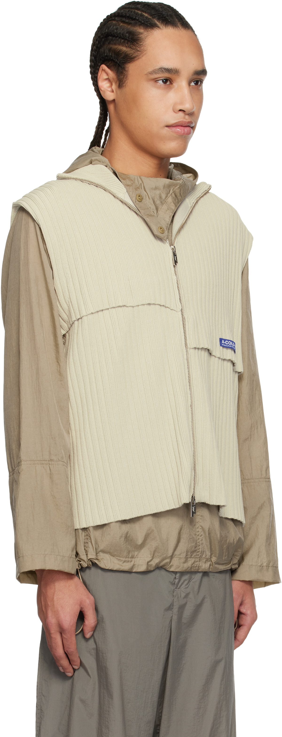 A-COLD-WALL* Off-White Panel Knit Vest