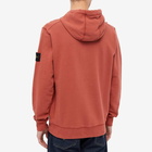 Stone Island Men's Garment Dyed Popover Hoody in Brick Red