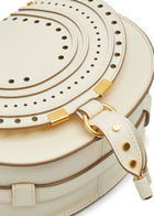 Chloe - Women's Ivory Marcie Small Leather Saddle Bag - Rounded Silhouette & Ring Fastening - One Size