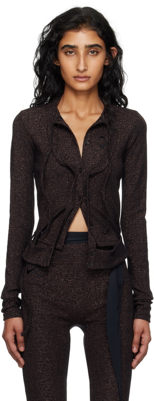 Photo: Ottolinger Brown Double Closure Rib Cardigan