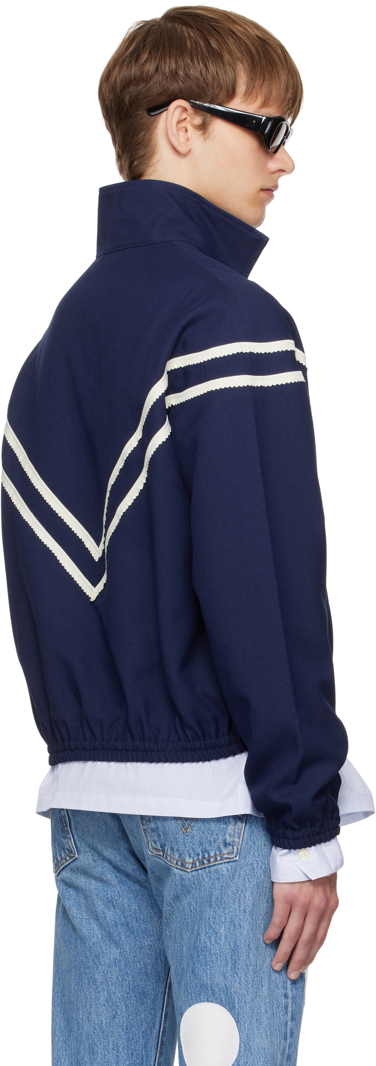 Stefan Cooke Navy Pinking Corded Jacket