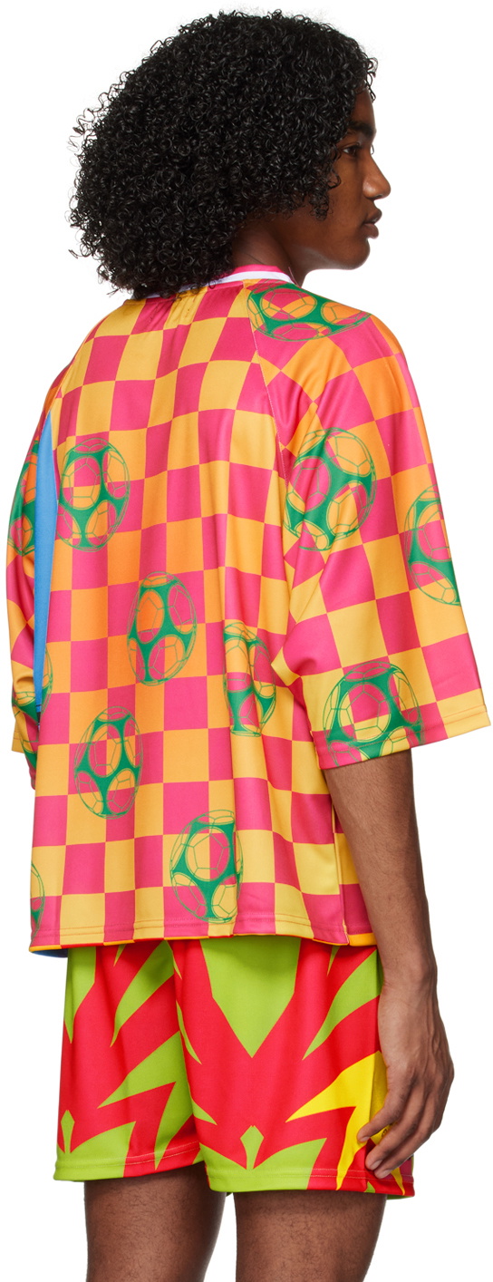 Liberal Youth Ministry Orange & Pink Check T-Shirt