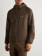 Portal - Level Alpha Logo-Print Fleece-Trimmed Recycled-Shell Jacket - Brown