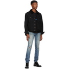 Saint Laurent Black Shearling Denim Jacket