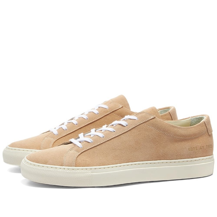 Photo: Woman by Common Projects Original Achilles Low Suede Contrast Sole