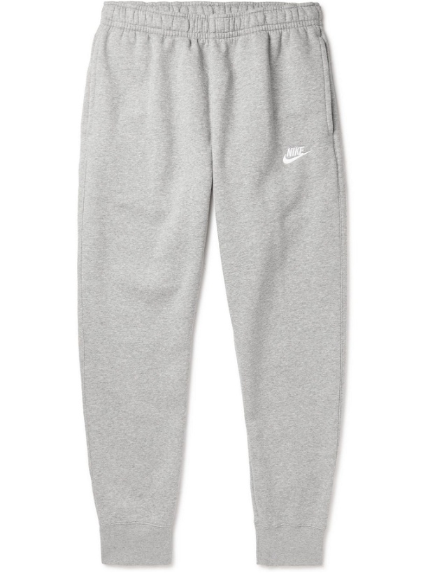 Photo: Nike - NSW Tapered Cotton-Blend Jersey Sweatpants - Gray