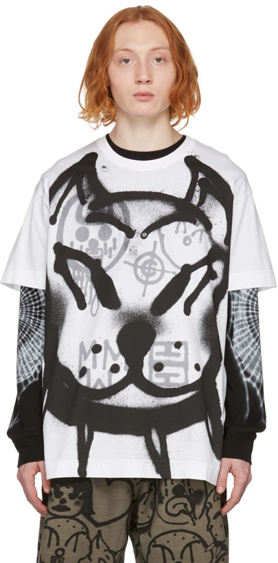 Photo: Givenchy White Chito Edition Dog Print Oversized T-Shirt