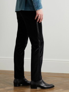 Paul Smith - Slim-Fit Satin-Trimmed Cotton-Velvet Tuxedo Trousers - Black