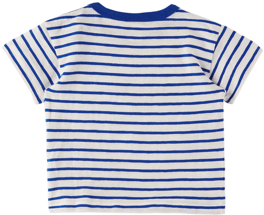 Petit Bateau Baby White & Blue Stripy T-Shirt