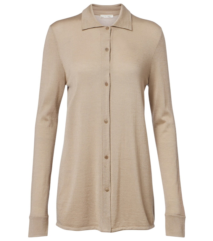 Photo: The Row Ocari knitted cashmere and silk shirt