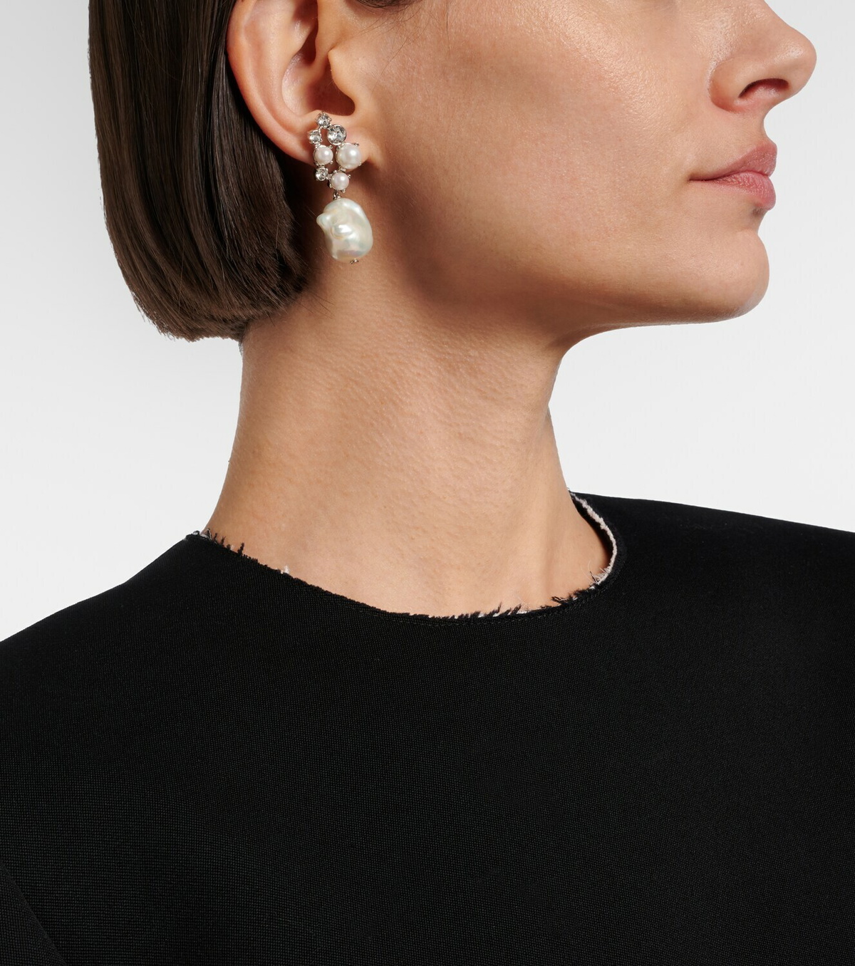 Givenchy Crystal and faux pearl-embellished earrings