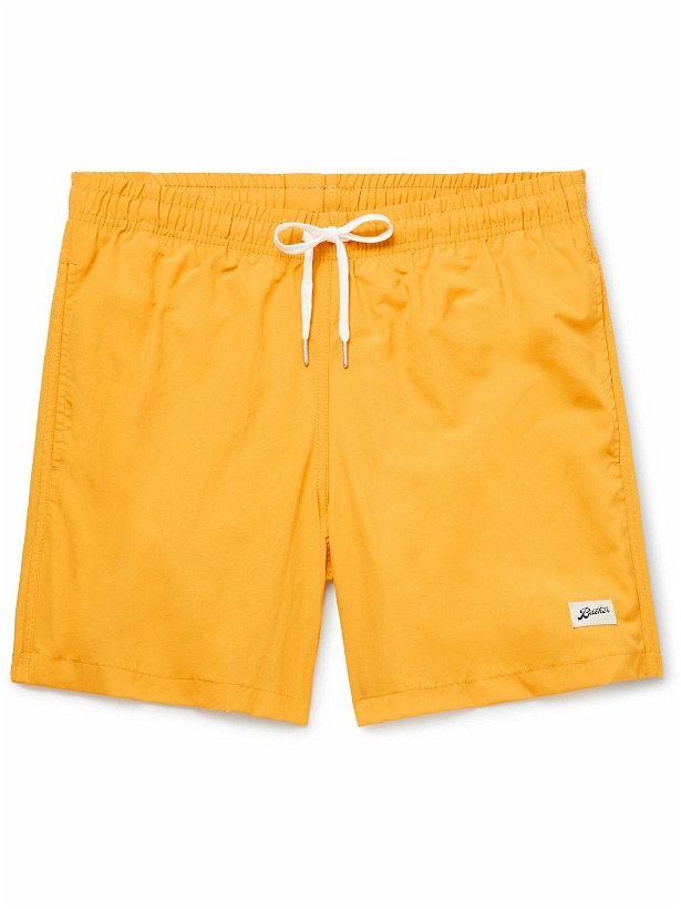 Photo: Bather - Straight-Leg Mid-Length Recycled Swim Shorts - Yellow