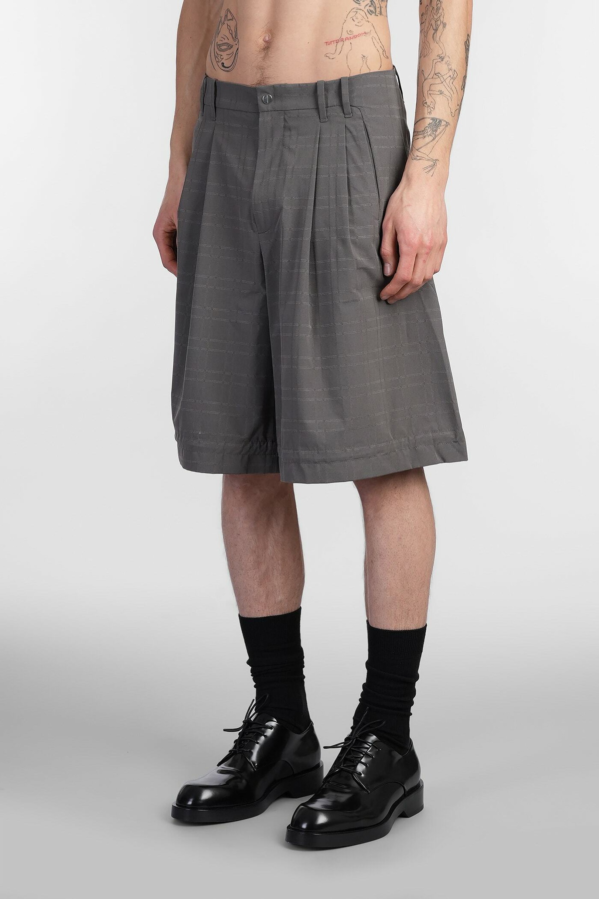 J.L-A.L （ジェイラル） 25SS Mica Shorts グレー J.L-A.L Mica Short Shorts In Grey Polyester J.L - A.L