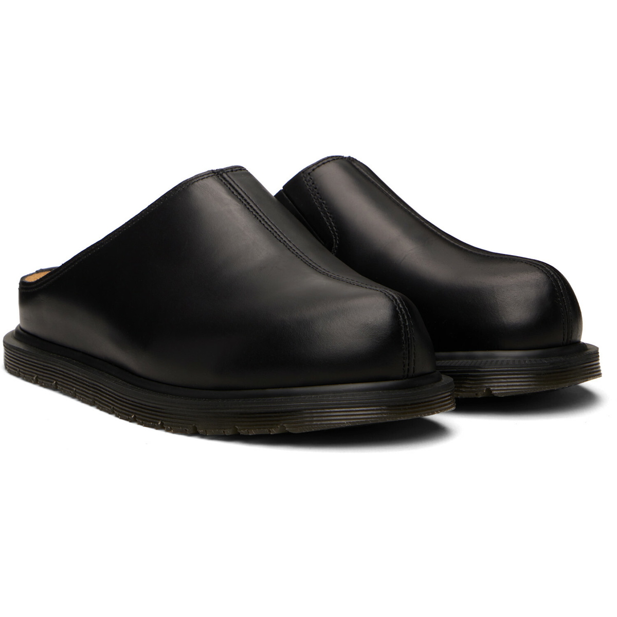 Dr. Martens Black San Leather Mule Loafers