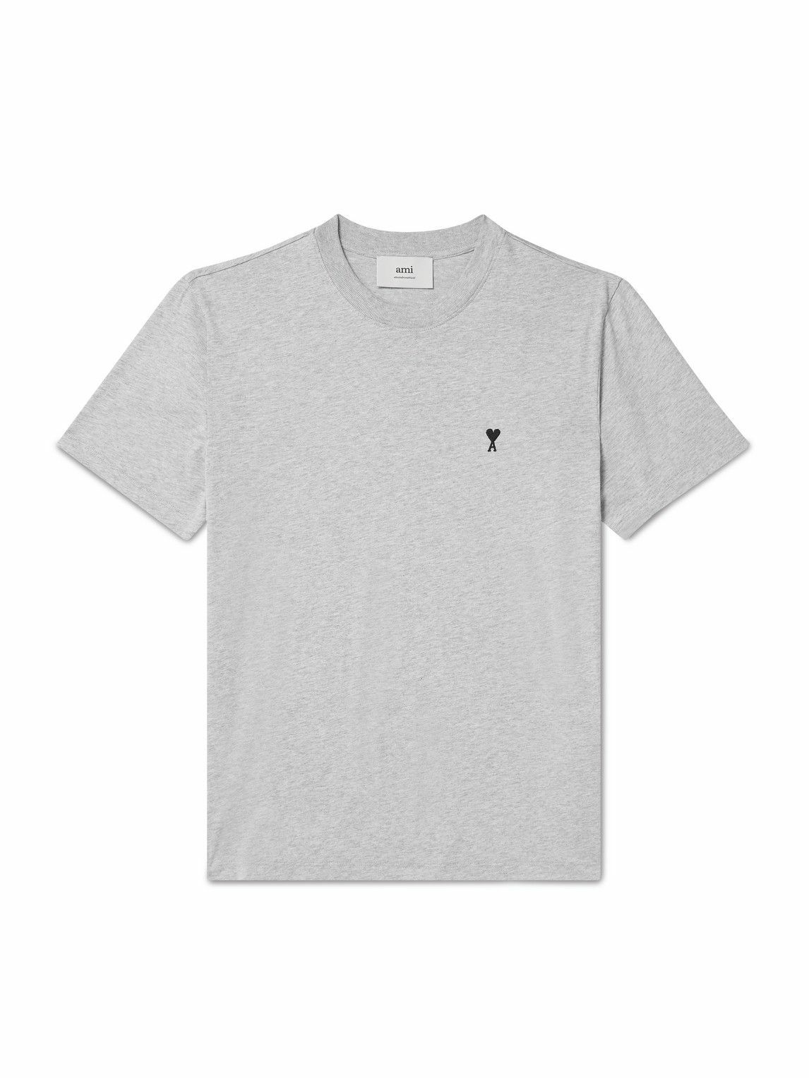 【ami】◆Paris Logo Patch Short Sleeve T-Shirt◆正規品◆ AMI Men's Paris Patch T-Shirt in Heather Grey AMI