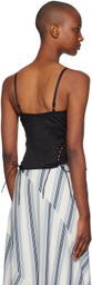 Miaou Black Christina Corset Top
