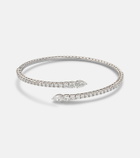 Bucherer Fine Jewellery Classics Twist 18kt white gold bangle with diamonds
