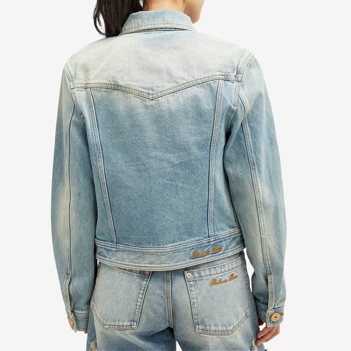 Balmain Women's Denim Jacket in Blue