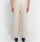 Gucci - Slim-Fit Cropped Piped Cotton-Piqué Drawstring Trousers - Men - Beige